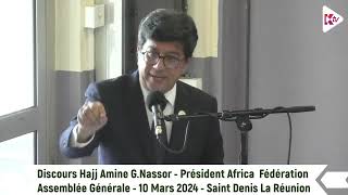 Discours Haj Amine Goulamaly Nassor  Assemblée Générale de l UAKSIR  10 mars 2024 [upl. by Hereld]