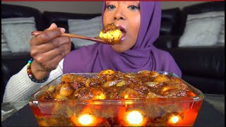 ASMR amp Recipe  Soft Boiled Eggs in Bloves Smackalicious Sauce طريقة طهي البيض المسلوق نص استواء [upl. by Slerahc]