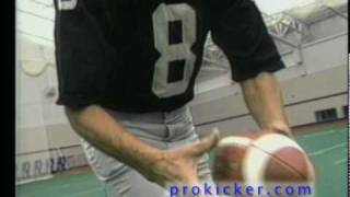 How to punt the football  Ray Guy  NFL Punter  How to Receive the Snap when punting [upl. by Areemas]