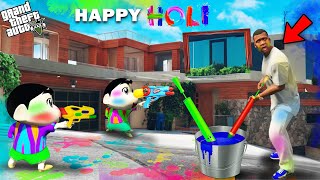 GTA 5  Franklin Celebrating Holi In GTA 5  GTA 5 Mods [upl. by Campy421]