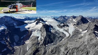 Helicopter Flight Over Jungfraujoch Eiger amp Aletschgletscher 06092024 Switzerland [upl. by Anomor]