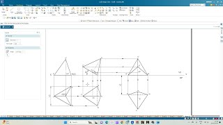 Orthographic Projection of Solids Tetrahedron 01 [upl. by Carisa]