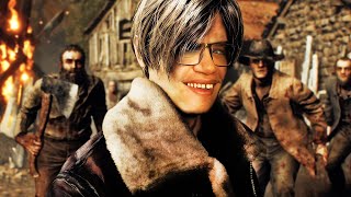 LEON DANDO BICUDA NA DEMO  Resident Evil 4 Remake [upl. by Dot]