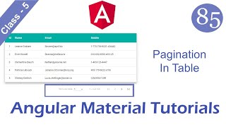 Angular material pagination Angular materila table pagination Angular material in telugu angular [upl. by Mehta]