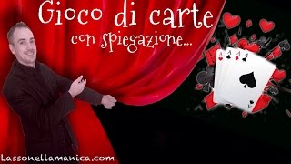 TUTORIAL  Magia con le carte  PRODUZIONE DI 4 ASSI [upl. by Ybeloc940]