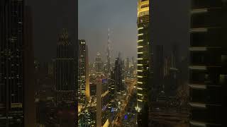 Gevora Hotel  Dubai  Worldest tallest hotel  Night view from room top view [upl. by Kliber]