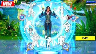 Fortnite x The Witcher Yennefer doing All BuiltIn Emotes [upl. by Annor]