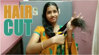 Hair Cut  Straight Hair Cut  Hair Cut Dare Challenge Aaccepted  Sriyas Hairstyles And Hacks [upl. by Vick896]