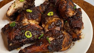 Jerk Chicken Authentic Jamaican Oven Jerk Chicken Juicy amp Delicious [upl. by Aivizt]