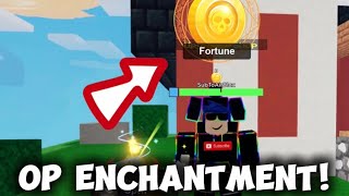 This New FORTUNE Enchantment Is OVERPOWERED REVIEW Roblox Bedwars [upl. by Chelsie]