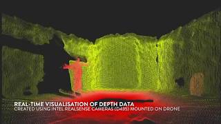 Depth data from RealSense™ cameras mounted on drone [upl. by Sadnac524]