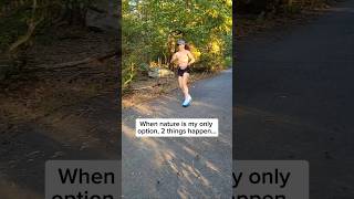 Woods Wins runner running trailrunning outdoors comedyshorts comedy funny athlete run work [upl. by Neisa]