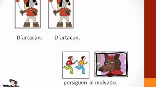 Cancion con pictogramas  DARTACAN Y LOS TRES MOSQUEPERROS [upl. by Fuller]