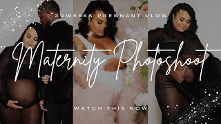 Come with Me to My Maternity Photoshoot  Pregnancy Journey Vlog [upl. by Adnawaj]