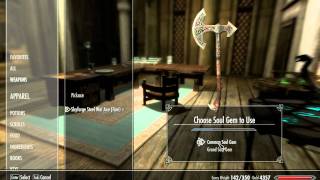 Skyrim How to recharge magic weapons [upl. by Annaert758]