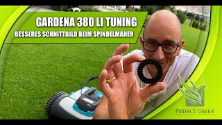 Gardena 380li Tuning  Besseres Schnittbild  SpindelDrehzahl erhöhen  Akku Spindelmäher [upl. by Aivull]