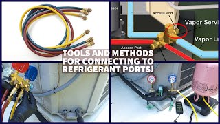 HVAC Tools and Methods for Connecting to Refrigerant Ports 10 Tips [upl. by Hsiekal170]