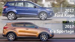 2017 Ford Kuga vs 2017 Kia Sportage technical comparison [upl. by Valerlan]