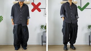 Why You Look BAD In BaggyWide Fit Pants 10 MISTAKES [upl. by Zoellick]