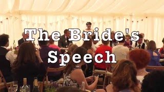 Bride Gives Funny Wedding Speech [upl. by Posner]