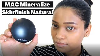 MAC MINERALIZE SKINFINISH NATURAL  face powder  Review amp Demo [upl. by Strauss]