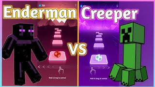 Minecraft  Enderman Rap vs Creeper Rap Dan Bull  Rockit Gaming Tiles Hop EDM Rush [upl. by Narot]