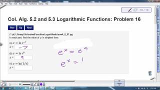 Col Alg 52 and 53 Webwork HW Help 2 [upl. by Luapnoj347]