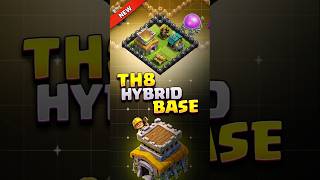 INSANE TH8 Hybrid BASE ⚒️clashofclans th8 cocbases th8bases coc bobthebuilder townhall8 [upl. by Anoiek]