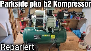 Druckluftkompressor Parkside pko 24 b2 Kolben war nicht richtig fest [upl. by Butte427]