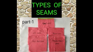 Basic types of Seam  sewing for beginners  plain seam  Flat fell seam  French seam  piped seam [upl. by Lumbye]