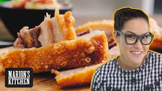 How to Ultimate Crispy Pork Crackling  Marions Kitchen [upl. by Heidie]