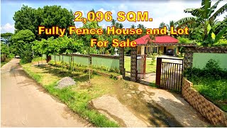 HOUSE and LOT FOR SALE PROPERTY 149 2096 SQM FULLY FENCE PERIMETER TCT DOLORES QUEZON [upl. by Kella767]