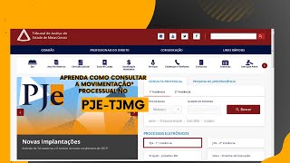 APRENDA COMO CONSULTAR O ANDAMENTO DO SEU PROCESSO NO PJE TJMG [upl. by Adelric]