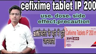 cefixime tablet IP 200 mg used for tablet zifi 200mg Review in Hindi [upl. by Aerbma660]