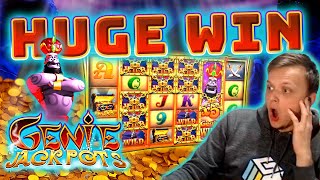 MONSTER Locking Wilds on Genie Jackpots Megaways From Highlight Video [upl. by Zephaniah]