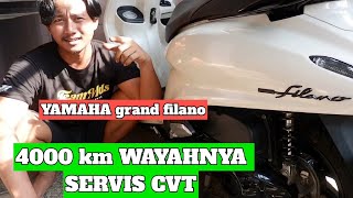 TUTORIAL SERVIS PERTAMA CVT YAMAHA GRAND FILANO [upl. by Ecirtam]