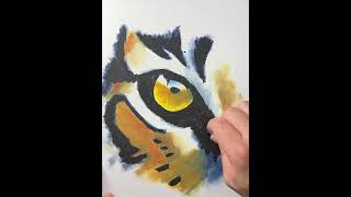 Incredible Tiger Eye Drawing with Pastels [upl. by Nitsir133]