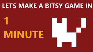 How to make a game in one minute Bitsy Tutorial [upl. by Etnod]