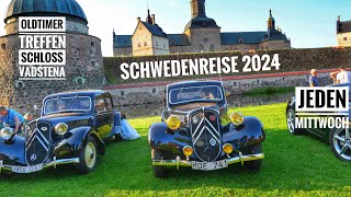 191 OldtimerTreffen am Schloss Vadstena am Vätternsee Im Sommer jeden Mittwoch  Schweden 2024 [upl. by Harutak]