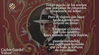 Carlos Gardel  Volver Lyric video HQ Audio [upl. by Susanne]