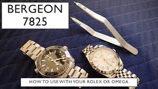 Bergeon 7825 Tweezers  How to use with your Rolex or Omega [upl. by Garth446]