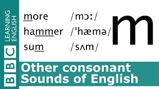 English Pronunciation 👄 Consonant  m  hammer mime and more [upl. by Oel]