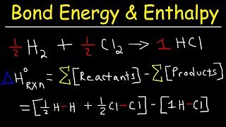 Bond Energy Calculations amp Enthalpy Change Problems Basic Introduction Chemistry [upl. by Sairu]