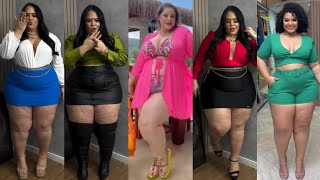 Curvy women mini skirts haul Bikini fashion Try On Haul 💖 [upl. by Jessie]