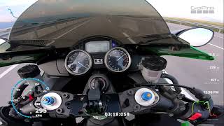 KAWASAKI ZX14R TOP SPEED  35MIN 17KM  INSANE RIDE [upl. by Kelcy]