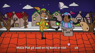 Zwarte piet zit vast in de schoorsteen  Sinterklaasliedjes met tekst [upl. by Ailisab219]