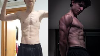 EVOLUÇÃO APÓS 1 ANO DE ACADEMIA ECTOMORFO 53KG72KG [upl. by Sower664]