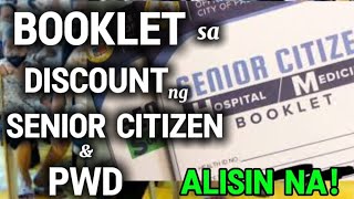 ✅BOOKLET NG SENIOR CITIZEN AND PWD SA DISCOUNTS ALISIN NA [upl. by Sofia]