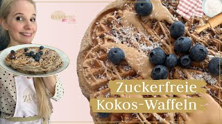 Zuckerfreie KokosBananenwaffeln  Gesund und Lecker 🍌🥥 [upl. by Eimar]