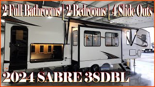 2024 Sabre 38DBL Fifth Wheel Bunkhouse Camper by Forestriver RVs at Couchs RV Nation  RV Review [upl. by Bower]